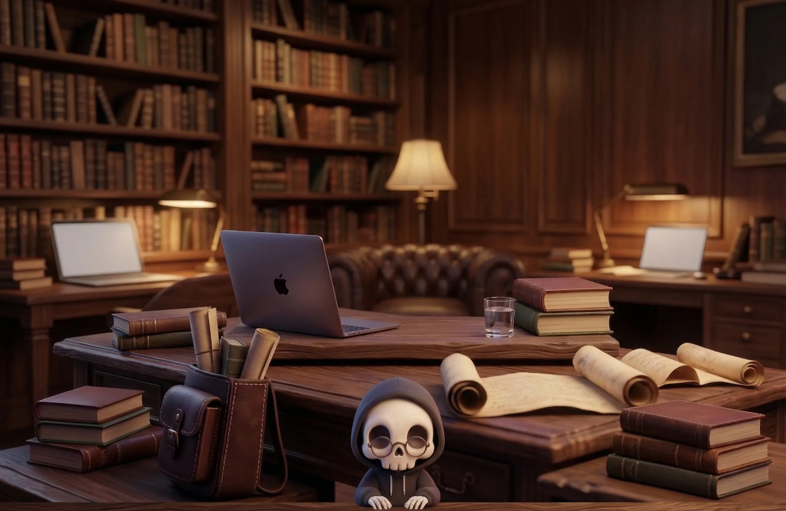 Coded Library Background Scene