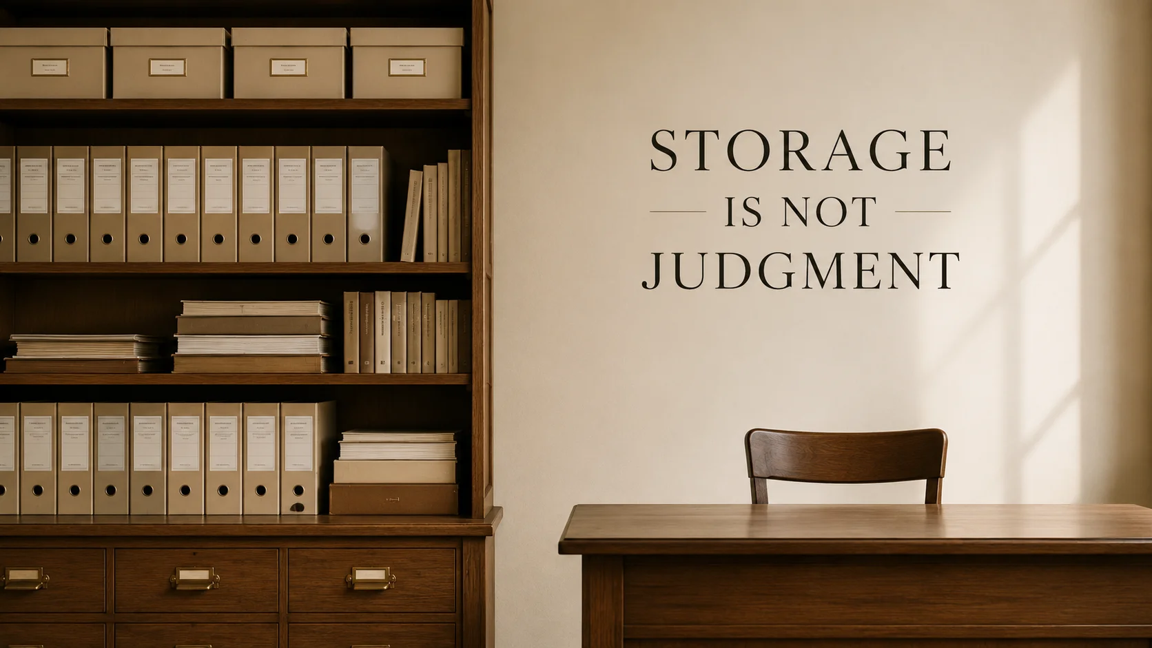 Storage is not judgment
