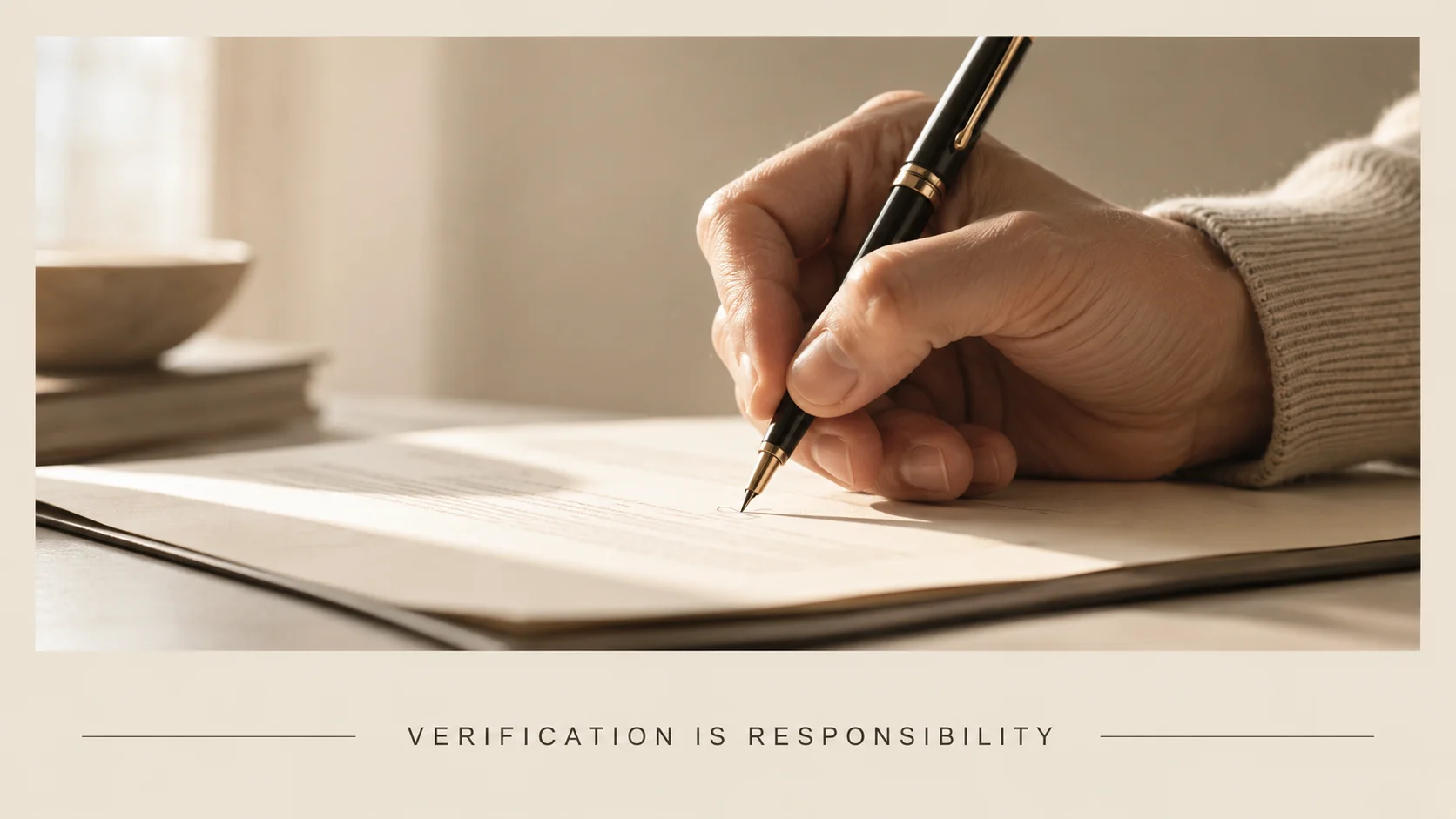 Verification is responsibility